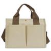 Stylish Canvas Tote Bag For Women In Cream Color With Multi Pocket Design For Everyday Use