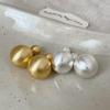 Elegant Delas Metal Ball Stud Earrings: Versatile, High-End Fashion for Women