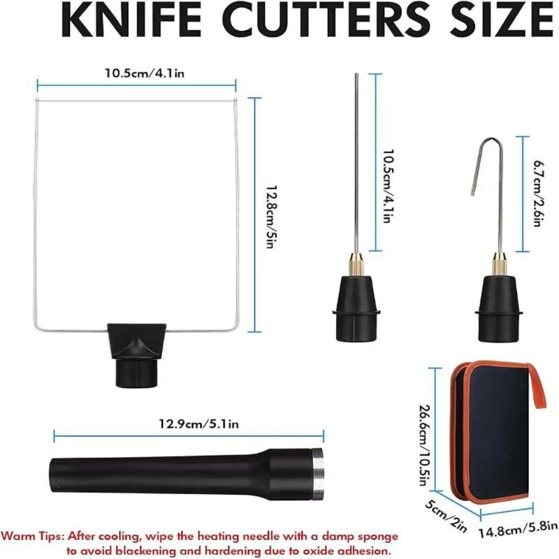 EU/UK/US Three Specifications Straight Cylinder Electric Foam Cutter with Three Replaceable Cutting Heads for Foam Polystyrene