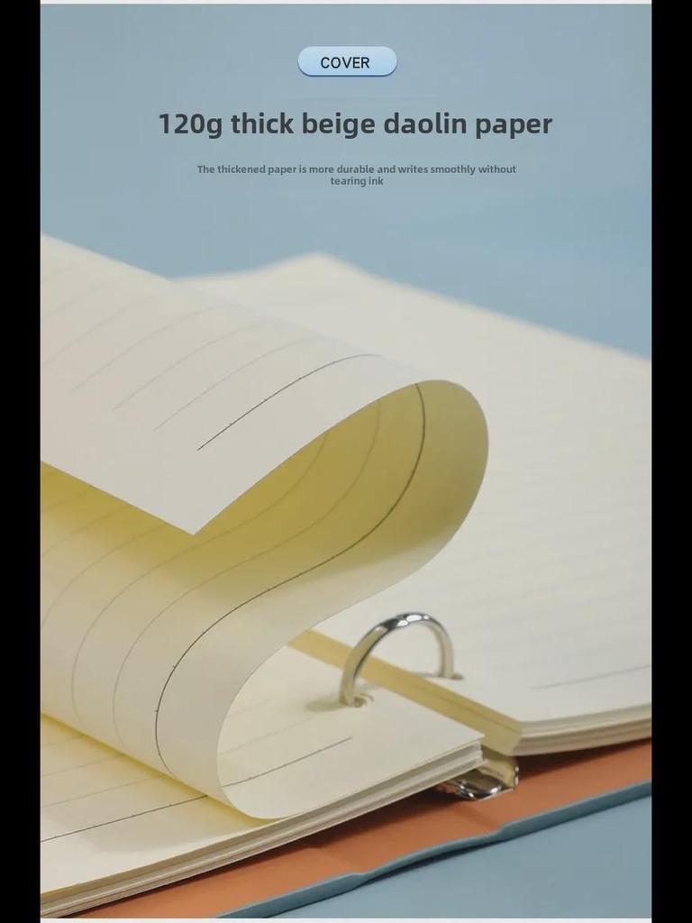 New Style A4 Loose-Leaf Notepad: Elegant, Simple, Detachable Ring for Business or Office Meetings