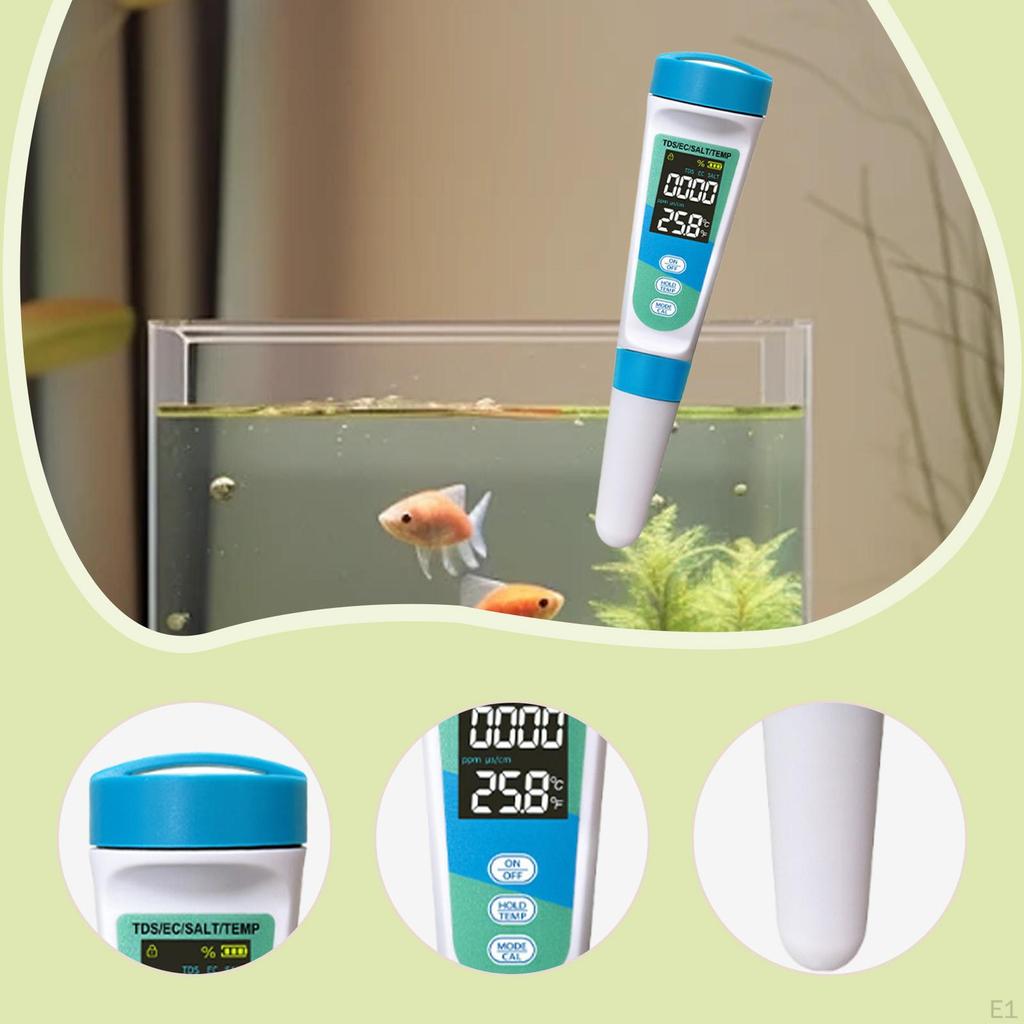 Water Quality Tester Digital Display Versatile Tds Temp Meter for Swim Spas Swimming