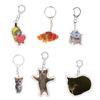 Set of 6 Funny Cat Pendant Decorations Whimsical Cat Silly Accessories Amusing Animal Decorative Items Keyrings Jewelry