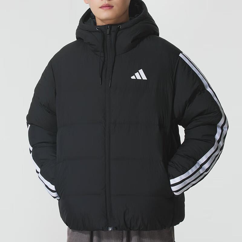 adidas ESSENTIALS Пуховик с 3 полосками Мужской Черный KH3987