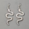 Персонализированные серьги-гвоздики со змеей в стиле животных, преувеличенные серьги со змеей в стиле панк, новые серьги