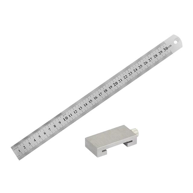 Carbon Steel Ruler Limit Block Measuring Rulers Positioner Adjustable Measuring Marking Gauge Carpentry Scriber Hand Tool