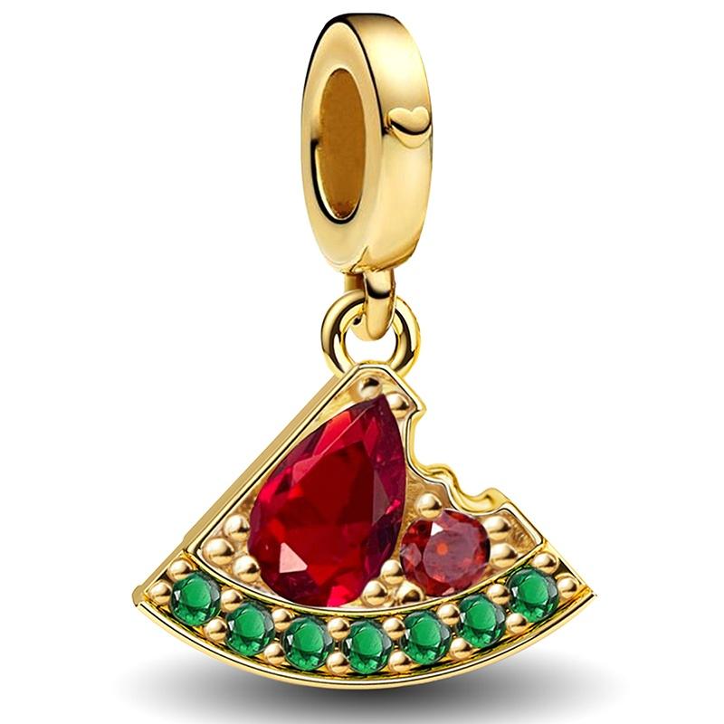 Медно-розовый торт вишня ананас клубника вишня подвеска шар подходит для браслетов DIY женские украшения