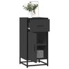 VidaXL Black Buffet 35.5x35x76 Cm Engineered Wood and Metal, Storage Cabinet, Entryway Furniture, Accent Furniture, Furniture 848959