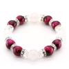 Ishiki Luxury Pink Tiger Eye 10mm Rose Quartz 10mm Prayer Bead Bracelet Power Stone Amulet of Love Fulfillment Prayer Bead Bracelet [b189]