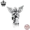 Sterling Silver Angel Bracelet Beads - S925 Retro DIY Fashion Jewelry