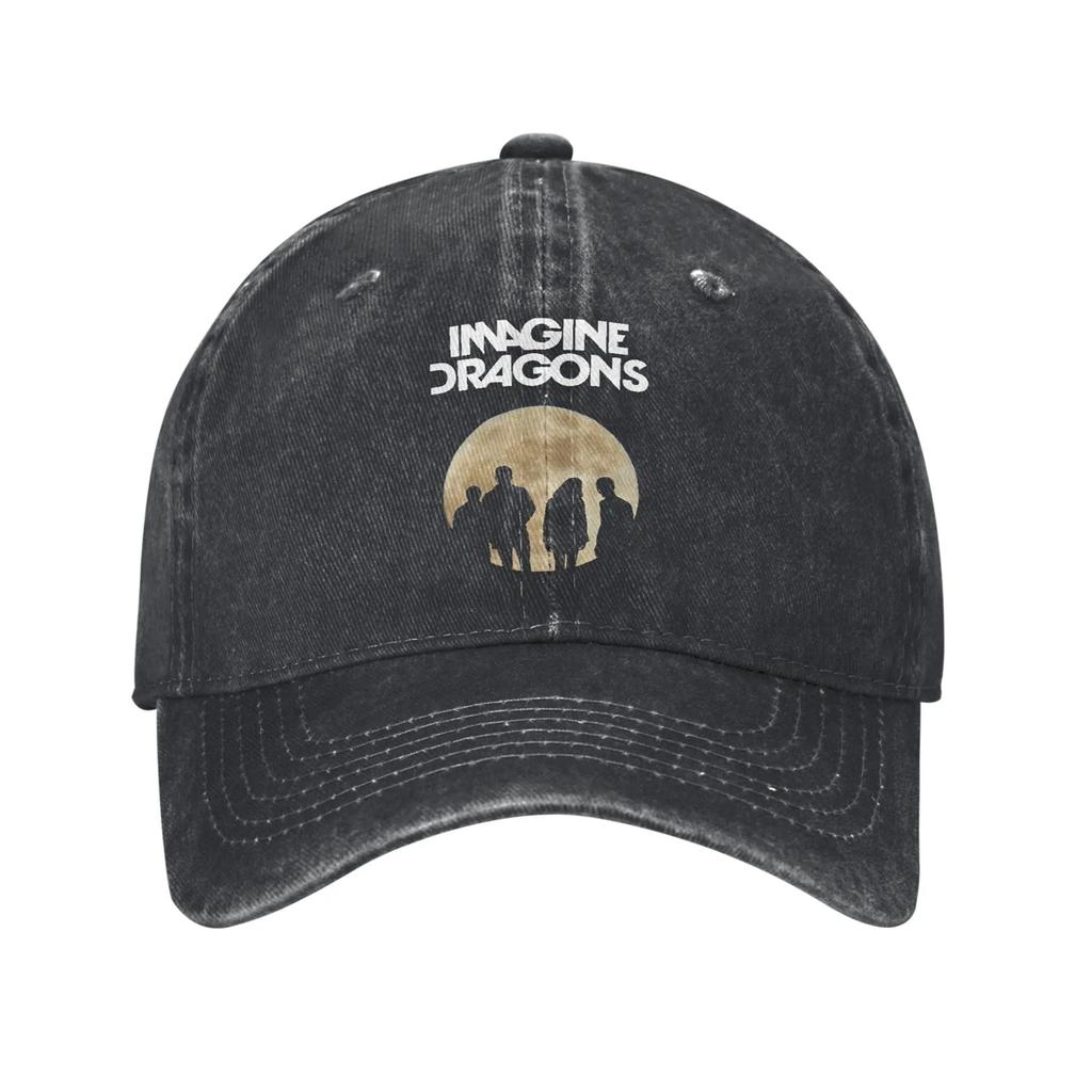 Vintage Imagine Dragons Loom Album Baseball Caps for Men Women Distressed Denim Snapback Hat Band Music Outdoor Adjustable Hats