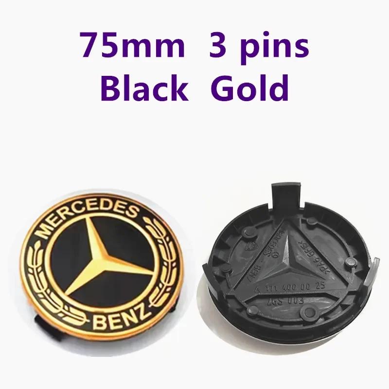 Car Sticker 4pcs Wheel Center Cap 75mm 3 pin AMG Apple Tree New Black Dark Light Blue Wheat Styling Badge For Mercedes Benz Hub