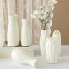 Imitation Ceramic Plastic Vase Budget-friendly Decorative Plastic White Vase Flower Arrangement Decoration