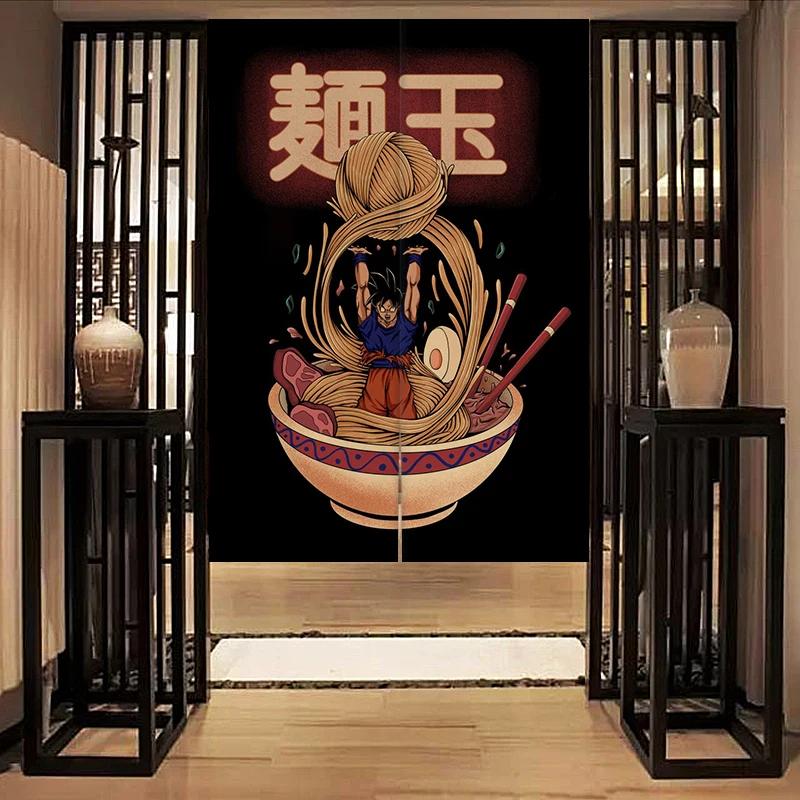 Nordic Door Partition Kitchen Snack Shop Restaurant WartainJapanese Sushi Dharma Fish Door Wartain Printing Bedroom Window