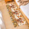Thanksgiving Pumpkin Dog Kitchen Mat Fall Maple Leaf Sunflower Welcome Doormat Bedroom Balcony Hallway Non-slip Rug Autumn Decor