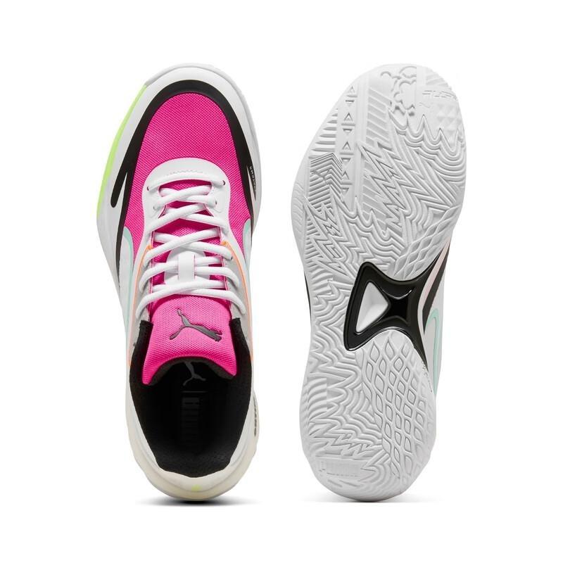PUMA All-Pro Nitro Unisex Low Top Basketball Shoes Pink White Blue 312374-02