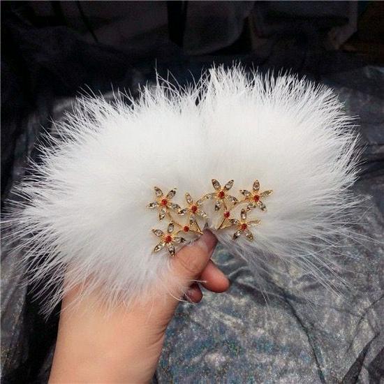 Супер Фея Перо Заколка для волос: Корейский белый ханьфу и аксессуар в стиле мори