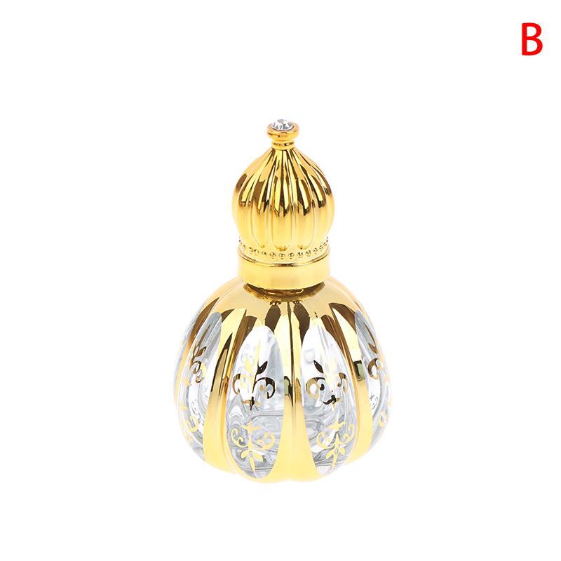 13Ml Roll On Bottle Glass Mini Essential Oil Container Portable Cosmetic Vials Blending Perfume Bottle Gold Empty Roll-On Bottle