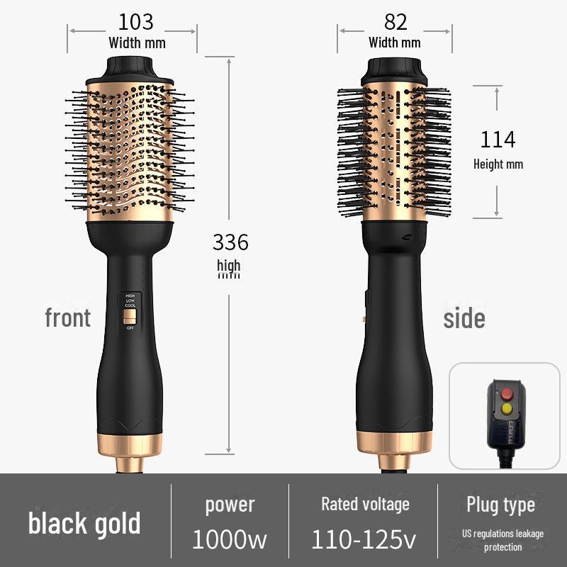 Многофункциональный фен двойного назначения и выпрямляющая расческа из белого золота — стандарт США