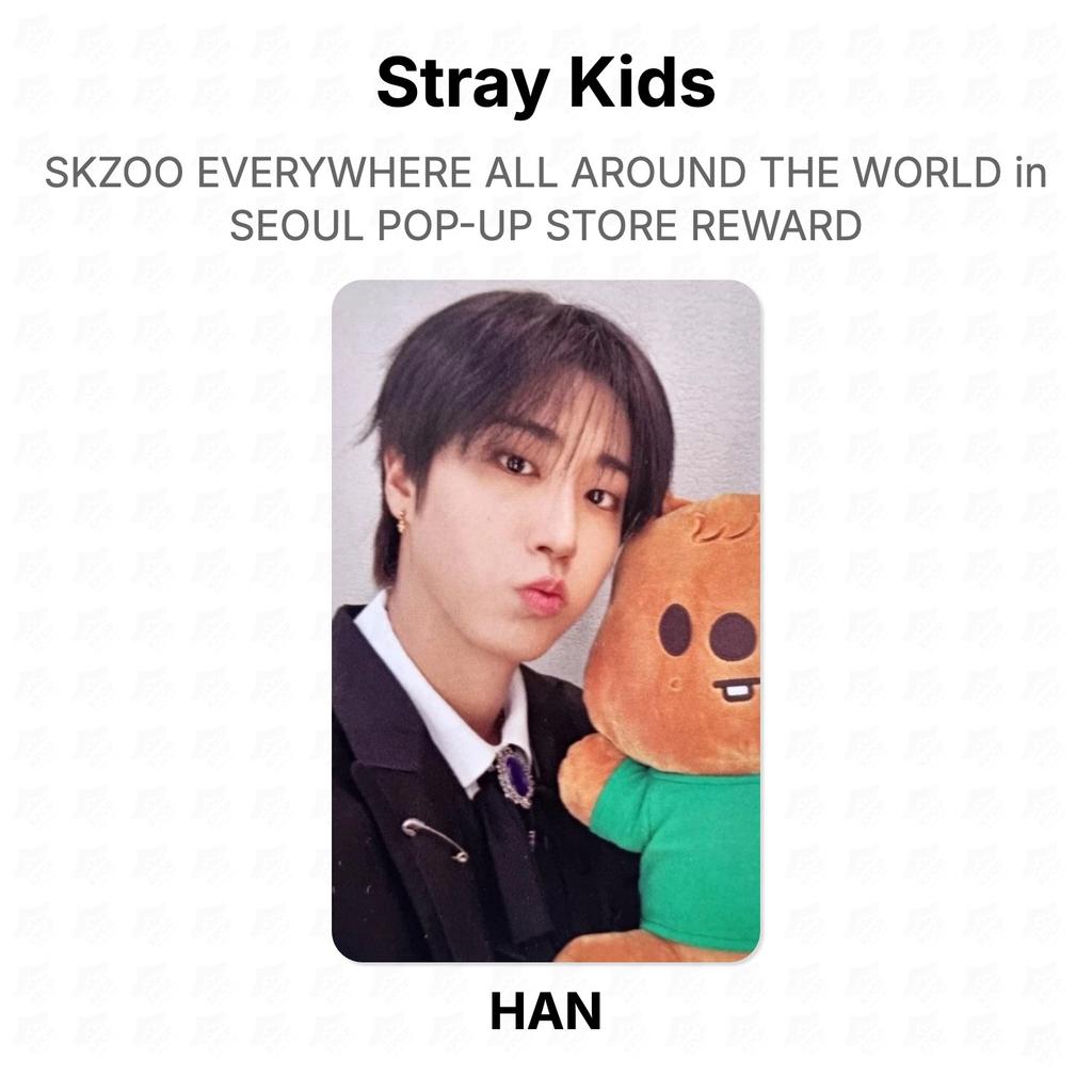 Stray Kids SKZOO ВЕЗДЕ ПО ВСЕМУ МИРУ В СЕУЛЕ POP-UP STORE НАГРАДА Официальная фотокарточка