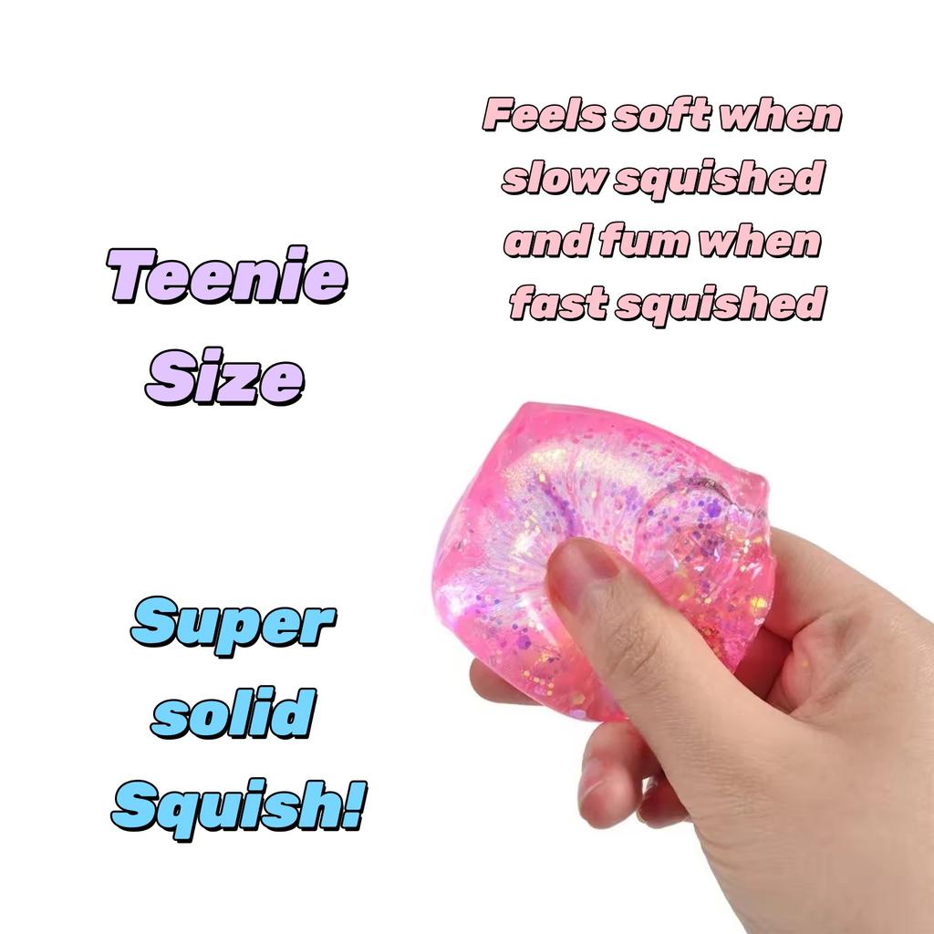 Ice Cube Maltose Stress Relief Toy Bouncy Feel Safe Material Freeze Effect Mini Size Portable for Office Study Reusable