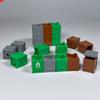 Нетоксичный Контейнер Moc Bricks Квадратный Экологичный Мусорный Ящик Мусорка Офисная Домашняя Сцена Пластиковые Аксессуары Строительные Блоки Детские Игрушки