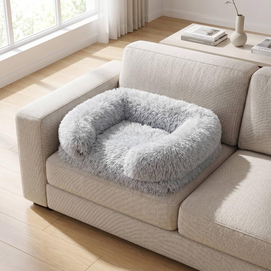 Winter Plush Memory Foam Pet Bed with Removable Cover