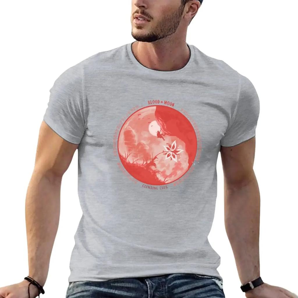BloodMoon Climbing Club T-Shirt blacks Short sleeve tee summer clothes graphic t-shirts