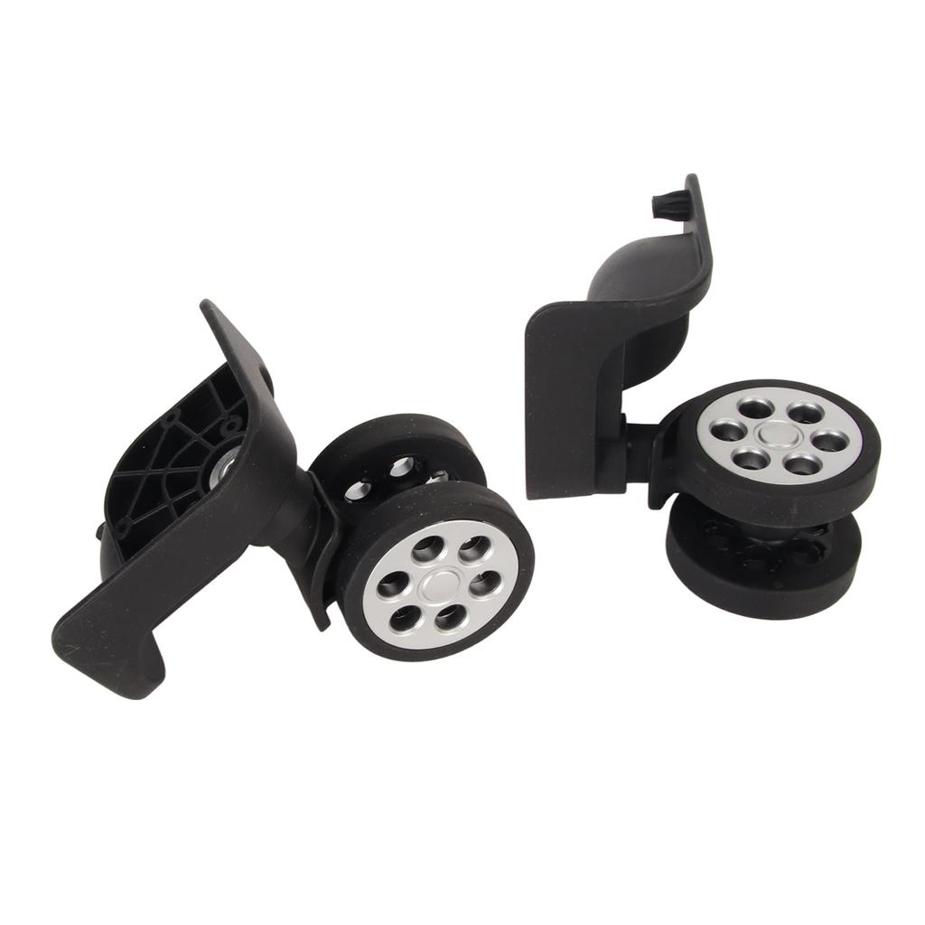 2pcs Luggage Wheels Replacement Locking 360 Degree Rotation Quiet Operation Flexible Universal