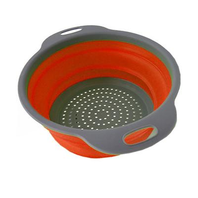 Кухонные инструменты, складной силиконовый дуршлаг, корзина для мытья фруктов и овощей, сетчатый фильтр, складной сушилка