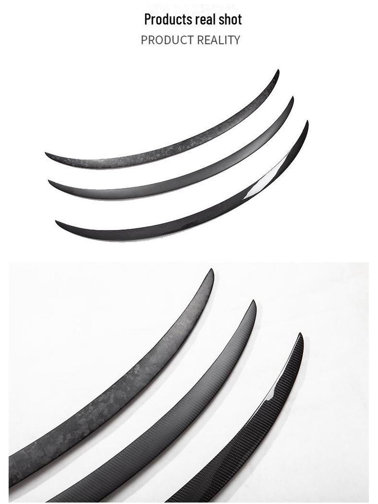 Tesla Model Y Real Carbon Fiber Spoiler - Dry Carbon Modified Tail Wing