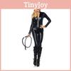 Потрясающий сексуальный боди костюм для косплея из черной ПВХ кожи для Хэллоуина