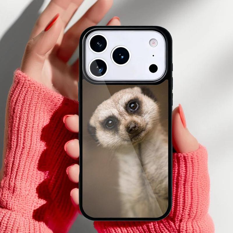 Милый чехол для телефона с сурикатом для iPhone 17 16 15 14 13 Pro Max Задняя крышка для 12 11 Pro Coque
