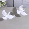 2 шт. Белый голубь Рождественские украшения Мирные акриловые птицы Украшения для елки, дома и праздничные подарки
