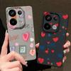 Мягкий силиконовый чехол с рисунком сердец любви для Xiaomi 13t Poco X6 M6 Pro Redmi Note 14 13 12 11 10 Pro, ударопрочный, кожаный, текстура, однотонный, тонкий чехол