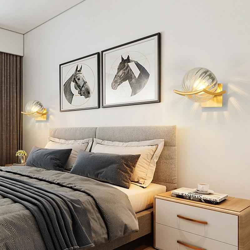 Wood Art Bedroom Aisle Bedside Wall Lamp LED Creative Fashion Interior Simple Living Room Personality Study Light