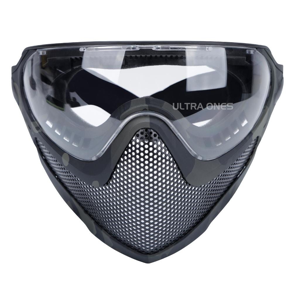 Тактическая полнолицевая маска Пейнтбол Страйкбол Cs Стрельба Стальная сетка Дышащий защитный шлем на голову Ношение масок Охотничье снаряжение