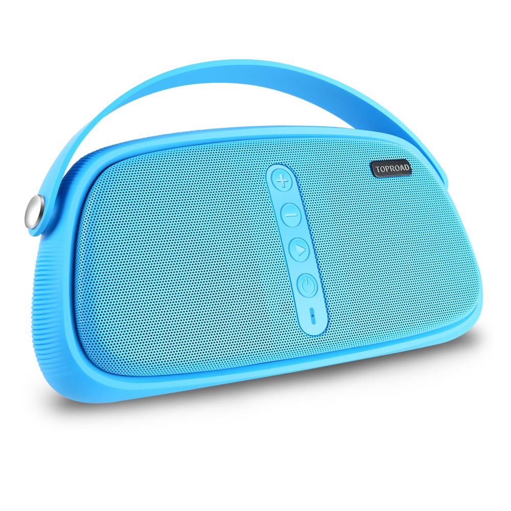 TOPROAD Портативный Bluetooth-динамик 12 Вт, беспроводной 3D-стереозвук, поддержка басов, FM-радио, AUX USB