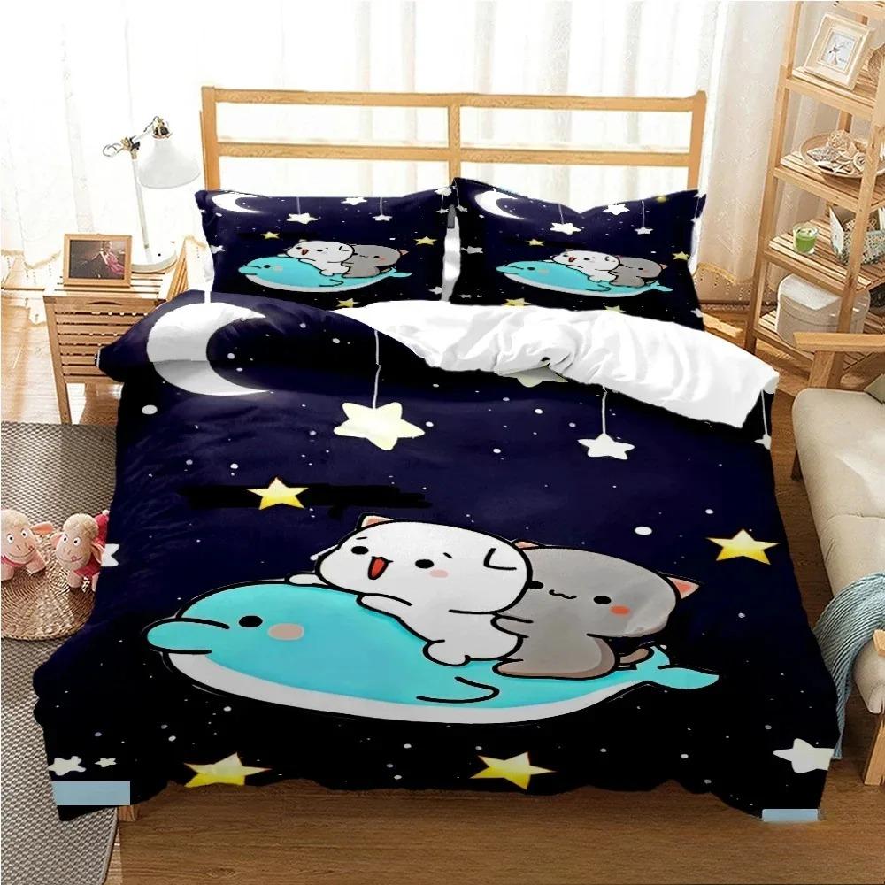 Cute Bubu Dudu Cartoon Bear Panda Duvet Cover Kawaii Bedding Collections Soft Quilt Cover And Pillowcases SingleDoubleQueenKing Boys