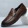 Мужская обувь для вождения из натуральной кожи, деловая обувь без застежек, свадебные туфли, дышащие офисные туфли, мокасины