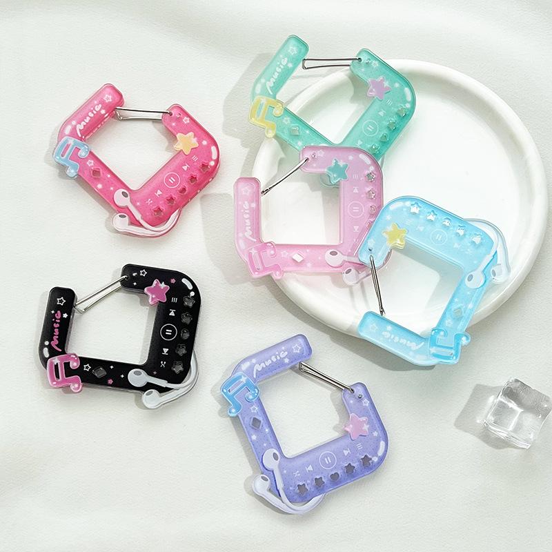 Cute Acrylic Charm Carabiner Climbing Buckle High Aesthetic Value Bag Pendant Creative Gift Keychain Backpack Handbook Decor