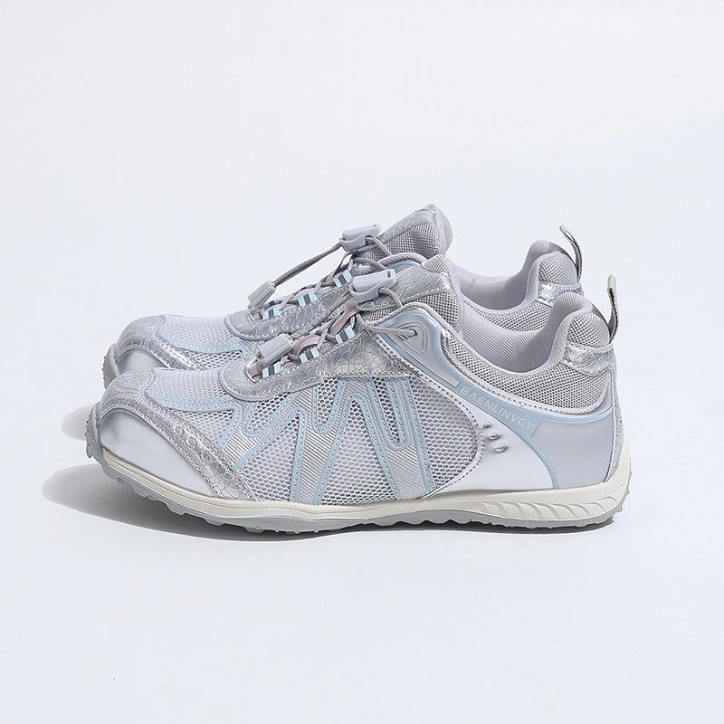 2025 spring and summer hiking drawstring dad shoes outdoor sports hiking shoes jogging shoes women's mesh breathable retro casual