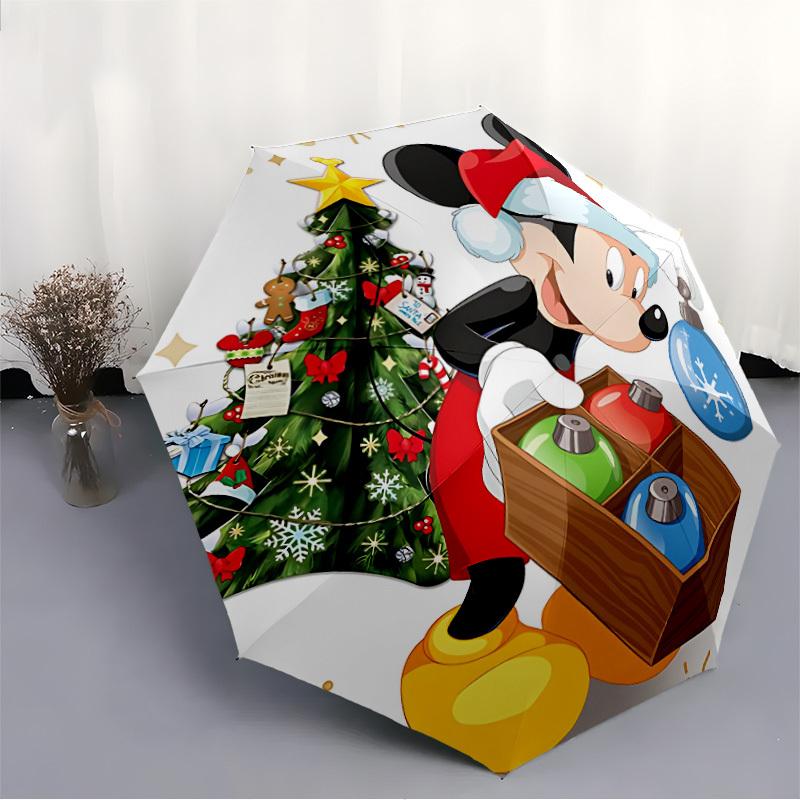 1pc Mickey Mouse Automatic Umbrella | Portable Foldable 8-Rib Manual Open, Casual Accessory, Durable Canopy yy250823047