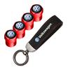 VEMZG1 Car Tire Wheel Valve Caps Cover Suede Car Key Chain Ring Keychain For VW R GTI Polo Golf Passat Tiguan Arteon Touareg ID.3 Jetta