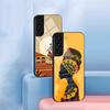 Абстрактная Картина Африканский Живой Чехол для Телефона Для Samsung S26 S25 S24 FE S23 S22 S21 Plus S20 Ultra Note20Ultra Черный Стеклянный Чехол