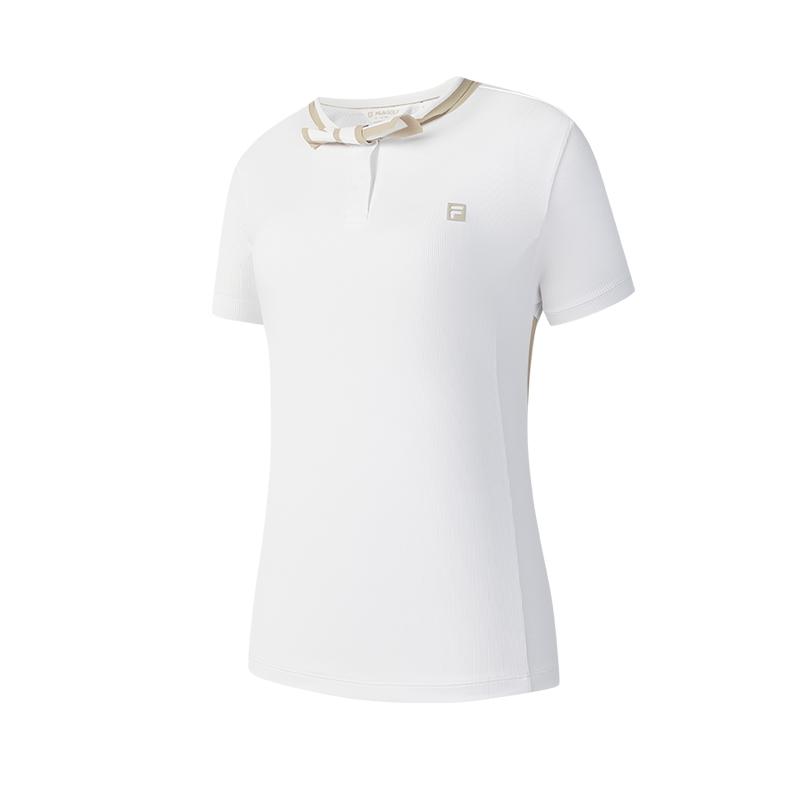 Новая женская рубашка-поло серии FILA Golf, нефритово-белая A11W525125F-WT