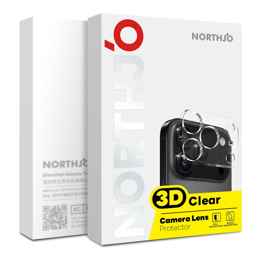 NORTHJO For iPhone 17 Air Camera Lens Protector Tempered Glass HD Clear 3D Full Coverage