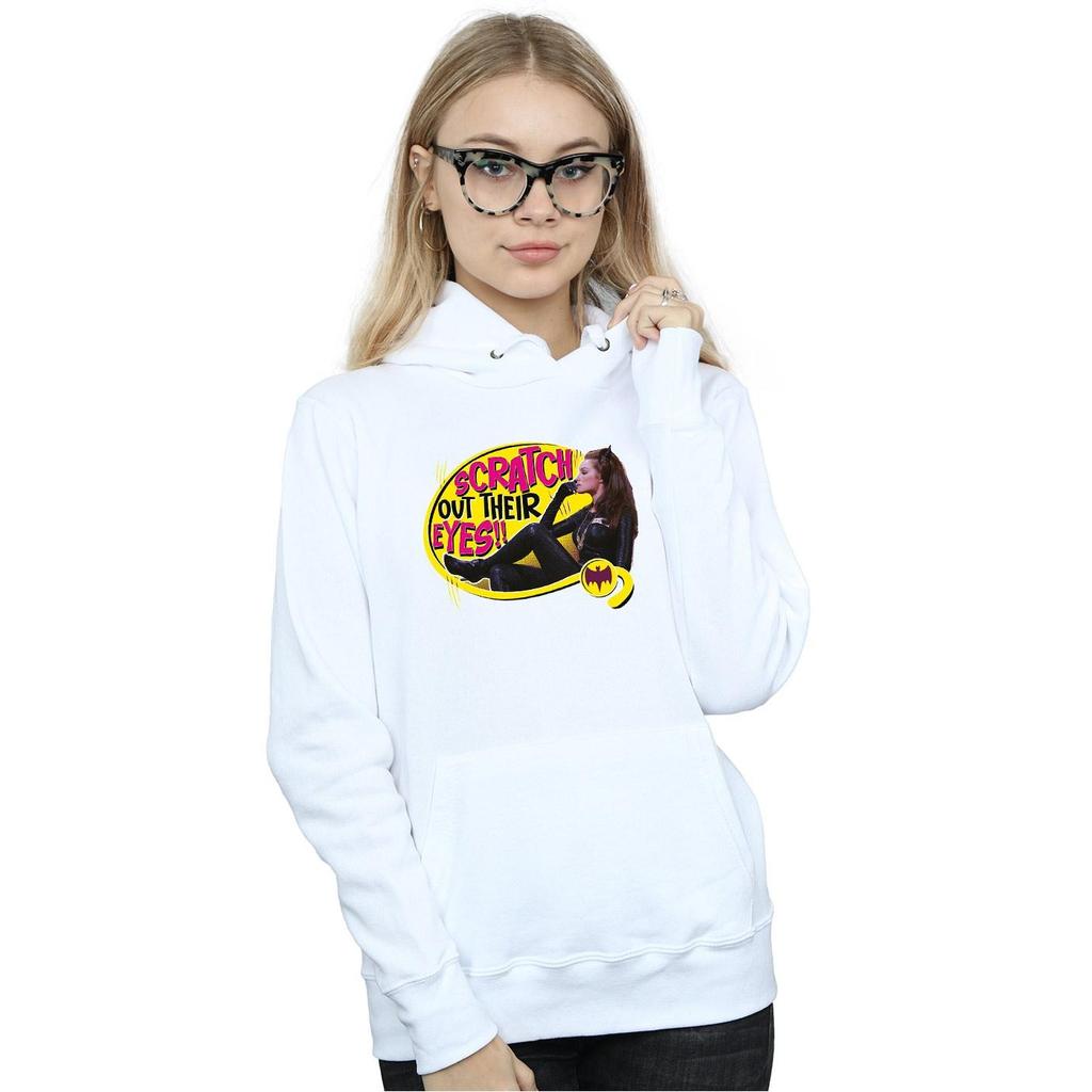 DC Comics Womens/Ladies Batman TV Series Catwoman Scratch Hoodie