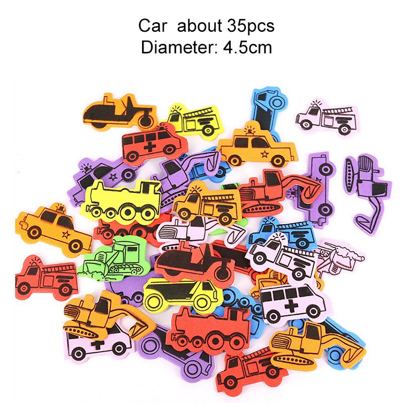 Игрушки-наклейки из ЭВА 3D Пенопластовые Самоклеящиеся Мультяшные Животные Цифры Звезды Сердца Транспортные Средства Смешанные Цвета Наклейки для Творчества Детский DIY Подарок TMZ