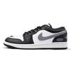 Jordan Air Jordan 1 Нескользящие Устойчивые к истиранию Низкие Винтажные Баскетбольные Кроссовки Мужские Черные Белые Серые 553558-132(Команда59-)