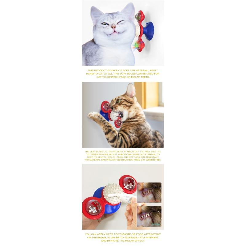 Windmill Cat Toy Interactive Pet Toys for Cats Puzzle Cat Game Toy with Whirligig Turntable for Windmill Cat Toys Cat Spinner Cat Spinner Toy